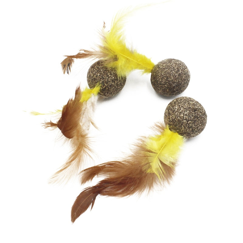 Woooby™ Feather Cat Toy Ball